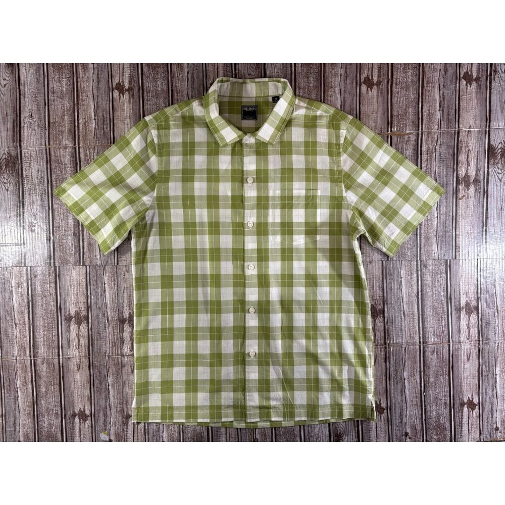 Todd Snyder lightweight Plaid Shirt Size M Gren ivory NWOT - Picture 1 of 6
